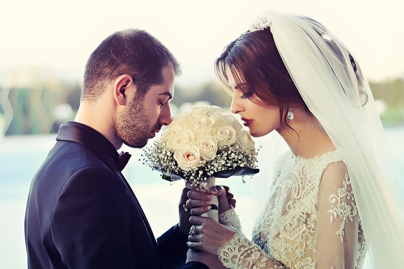 Wedding couple under the stars